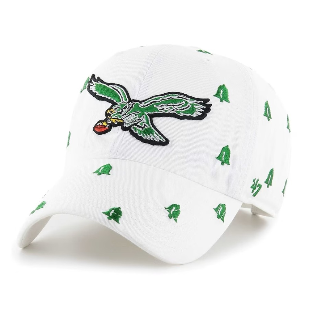 NEW Philadelphia Eagles '47 Unisex Confetti Clean Up Adjustable Hat - White